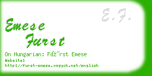 emese furst business card